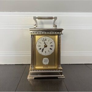 Vintage Bulova Carriage Clock With Hourly Melody Gold Tone B-1343 West-Germany